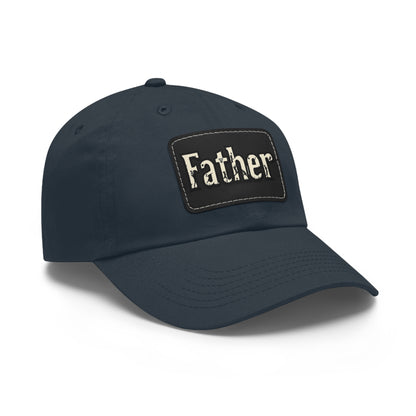 Father Leather Patch Dad Hat - Casual Cap for Dads
