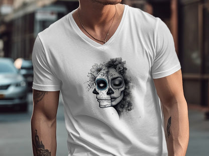 Artistic Skull Double Exposure Graphic T-Shirt product