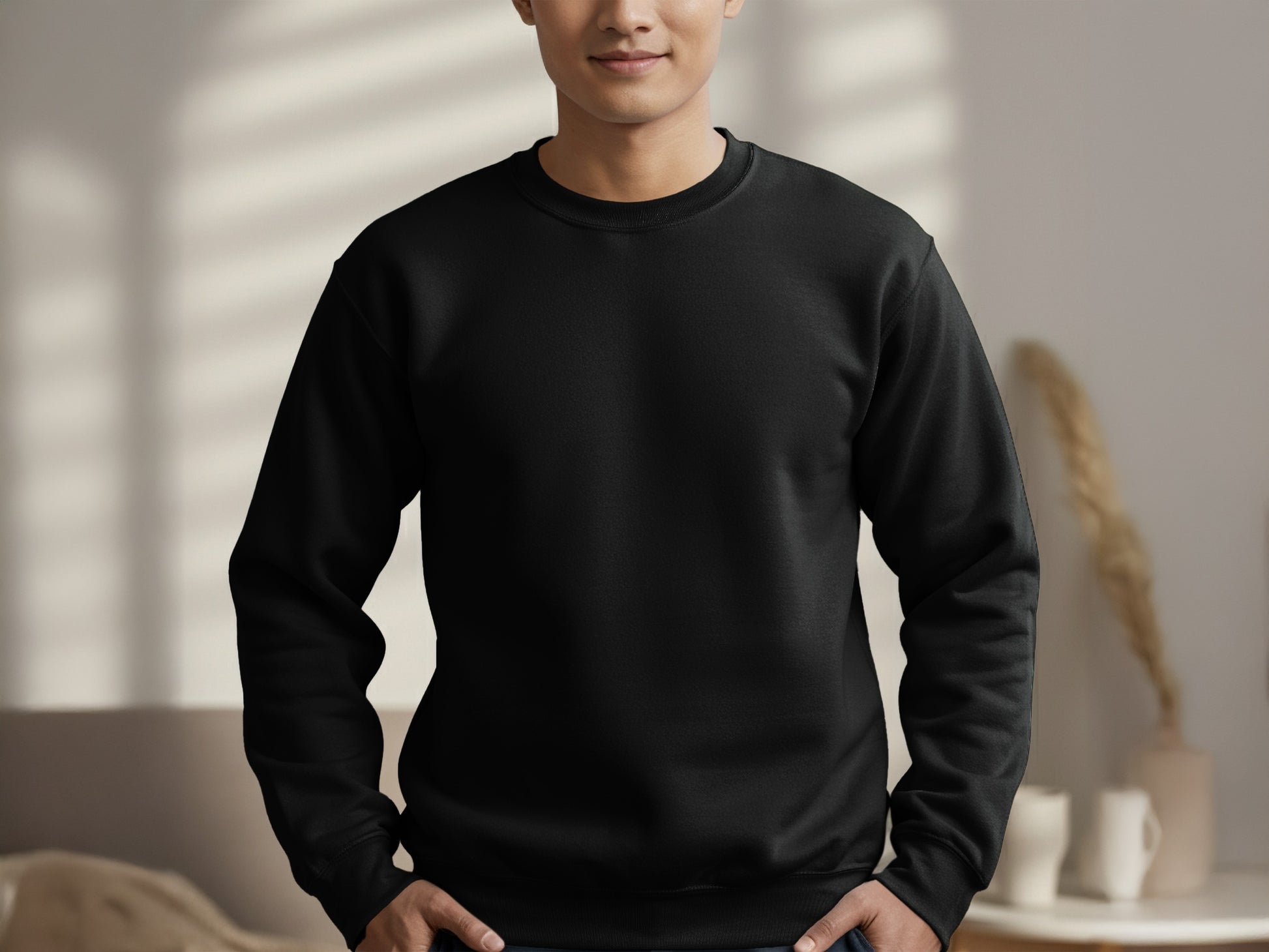 Comfortable Black Long Sleeve Sweater for Any Occasion product