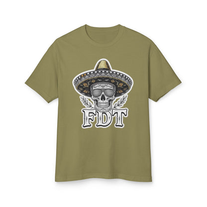FDT Anti Trump Shirt 100% Cotton. Skull Sombrero Tee — 'FDT' Vintage Day of the Dead Graphic Shirt