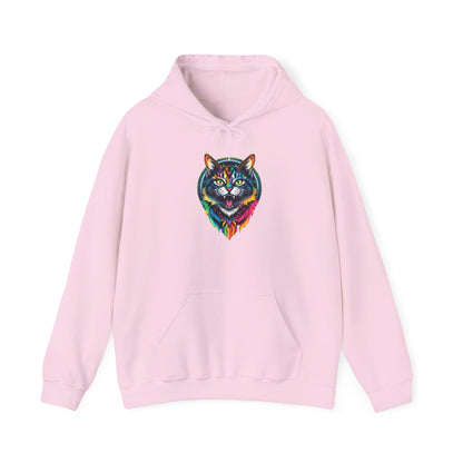 Pride hoodie Colorful Cat Design Unisex Hoodie – Cozy & Vibrant Sweatshirt for Animal Lovers