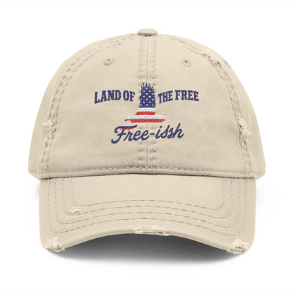 Funny 4th of July Embroidery Hat Distressed Cat Dad Hat - Forever USA, Vintage Adjustable Cap for Pet Lovers, Casual Outdoor Wear, Gift for Father's Day, Independence Day