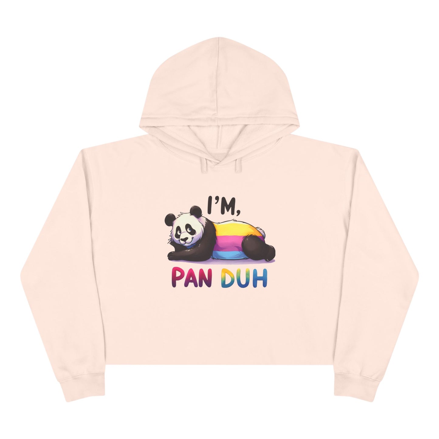 Pride Crop Hoodie Cute Panda| LGBTQ+ Apparel, Funny Sweatshirt, Casual Streetwear, Great for Gifts, Cozy Fashion