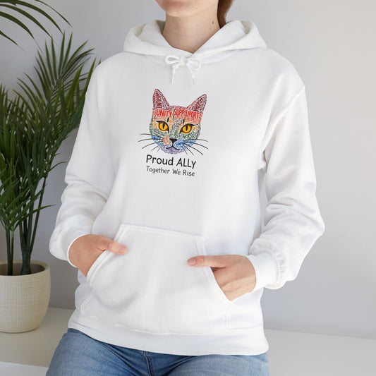 Pride hoodie Proud Ally Cat Hoodie