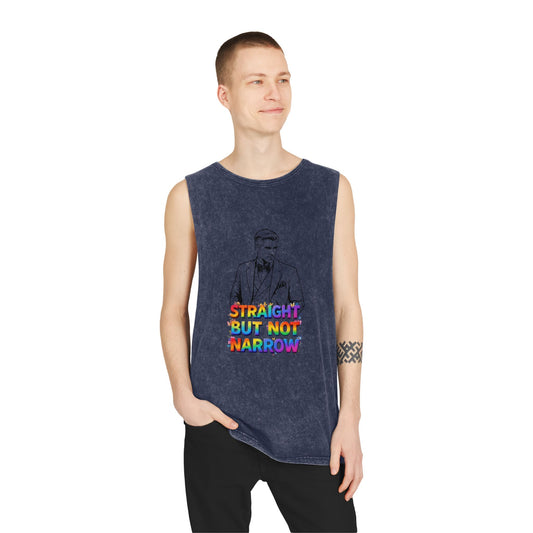 Straight But Not Narrow Stonewash Tank Top - Unisex Pride Apparel