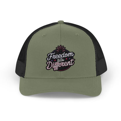 Freedom Hits Different Snapback Trucker Cap - Stylish Sportswear for Summer Activities