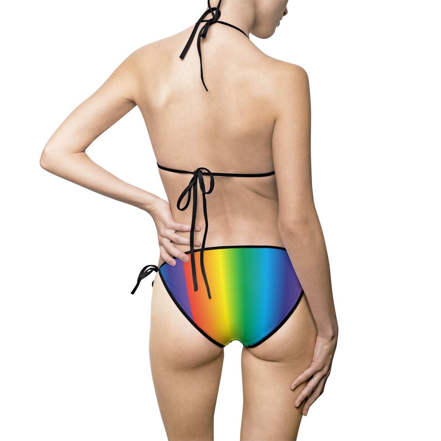 Pride Rainbow Bikini | Women's Swimsuit, LGBTQ+ Swimwear, Summer Beachwear, Pool Party Attire, Cute Holiday Swim