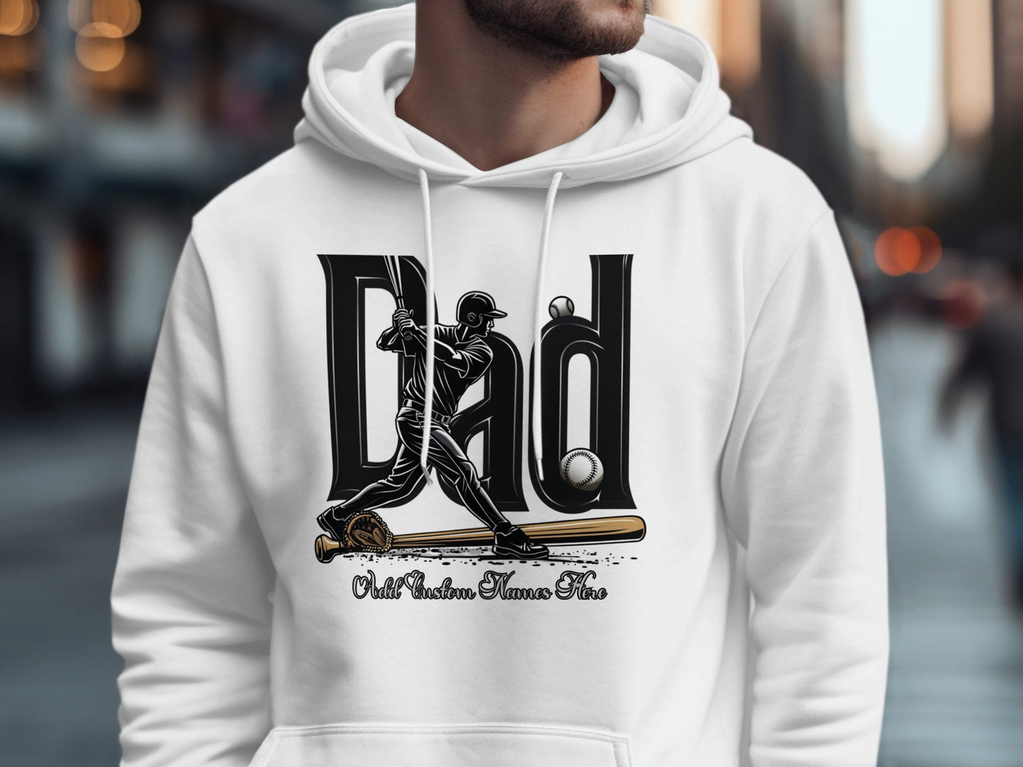 Dad Baseball Player Hoodie Novelty Design product