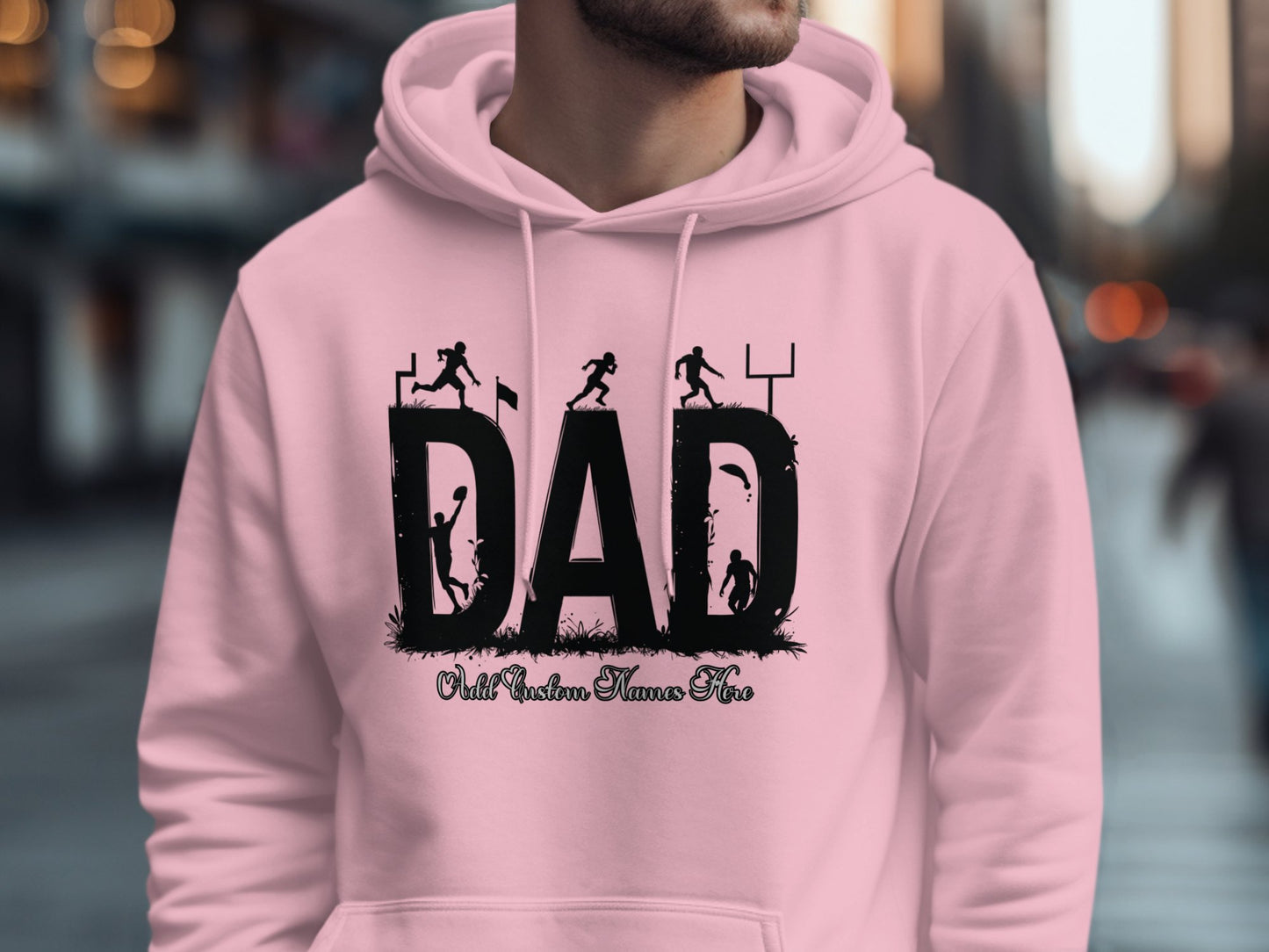 Sports Themed Dad Pink Hoodie Sweatshirt product