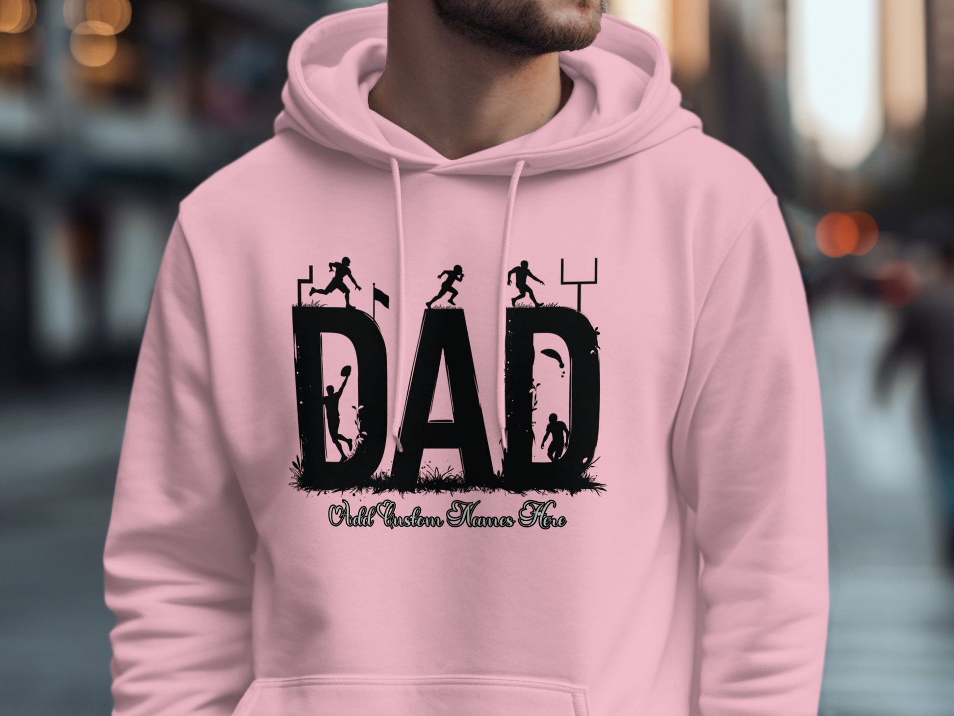 Sports Themed Dad Pink Hoodie Sweatshirt product