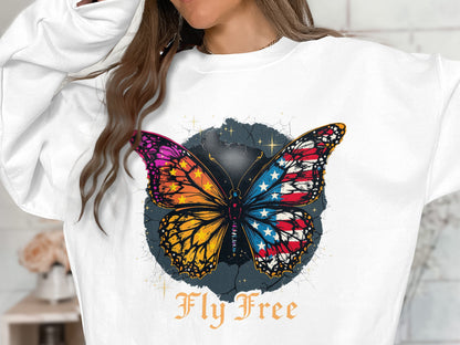 Fly Free Butterfly Graphic Sweatshirt product type