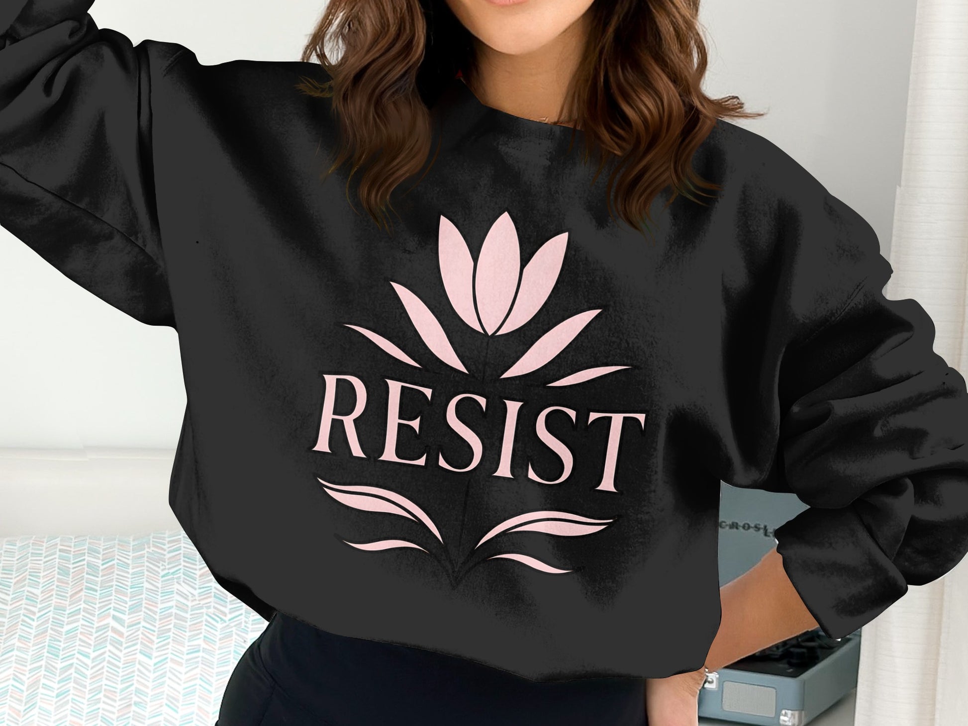 RESIST Flower Graphic Print Long Sleeve Shirt product