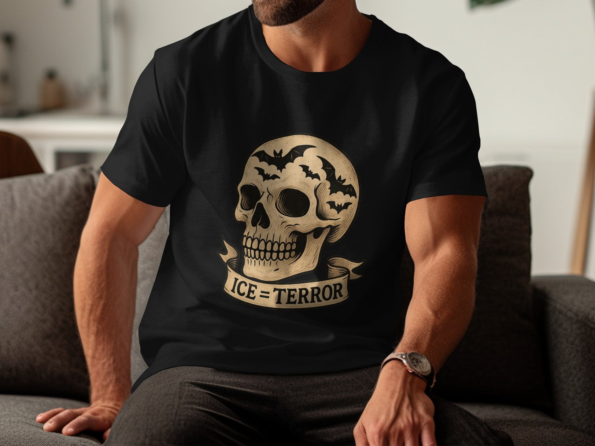 Ice Equals Terror Skull Graphic T-Shirt product