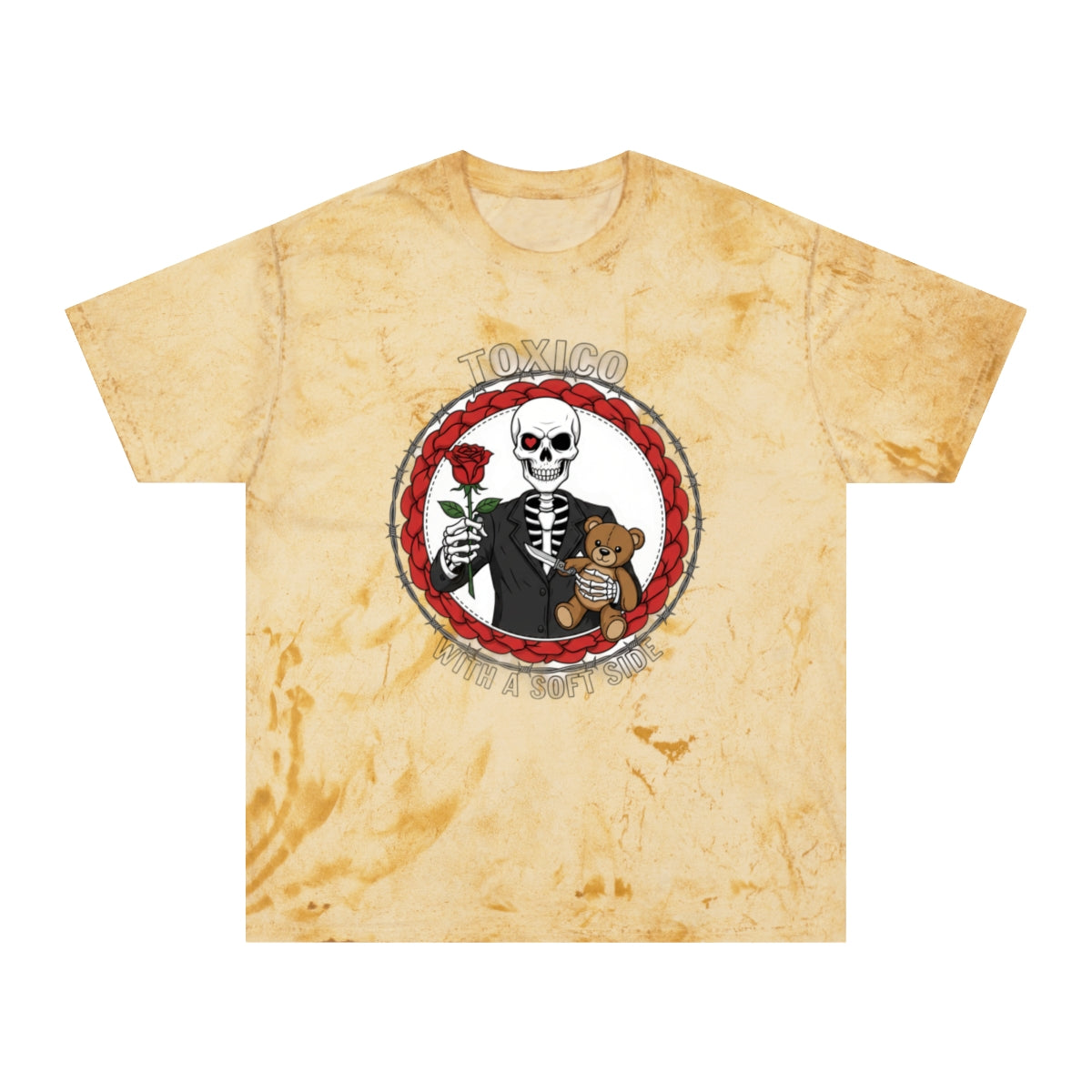 Toxico With A Soft Side Skeleton and Teddy Bear Shirt