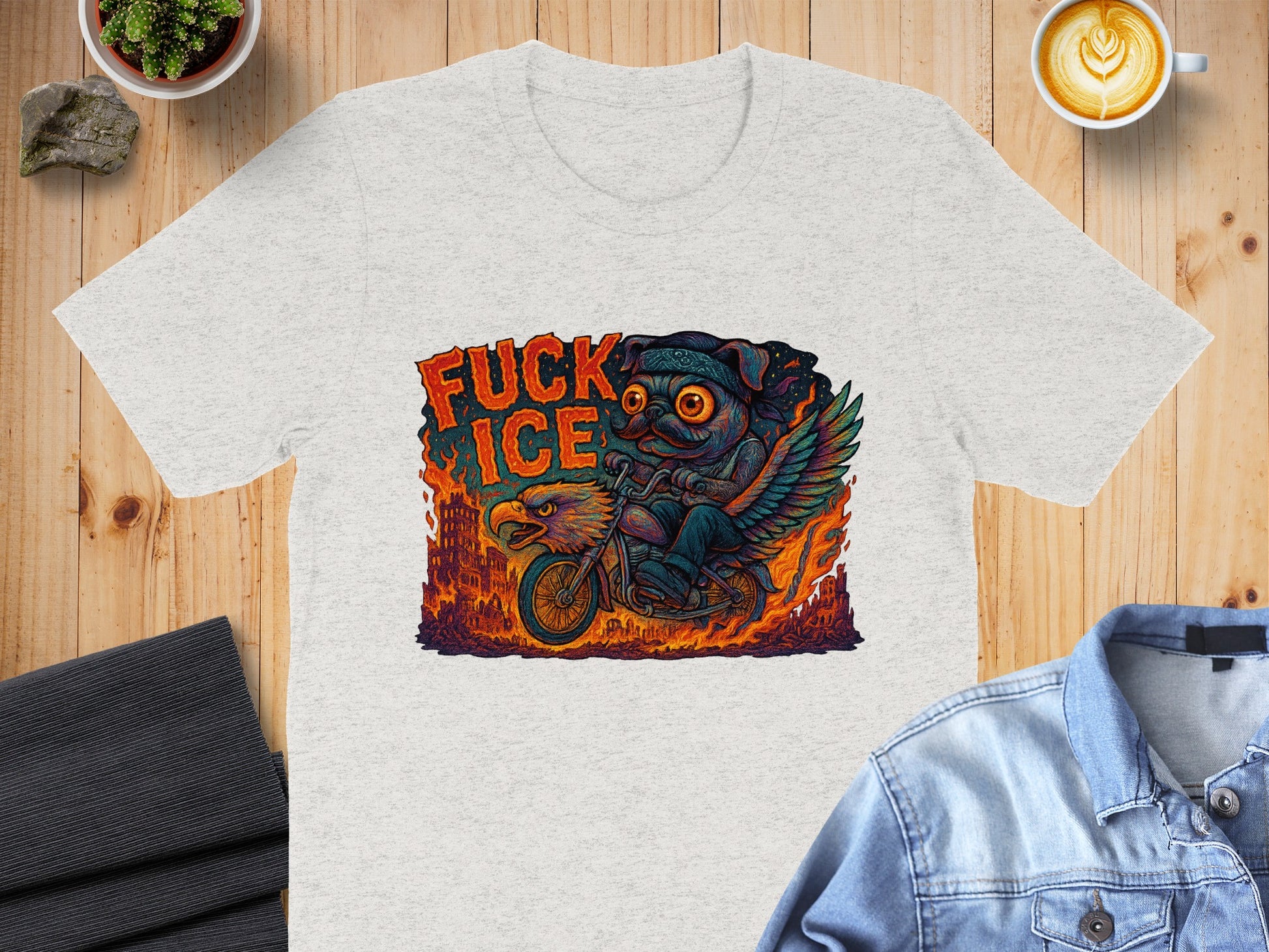 Edgy Graphic Tee with Bold Text Men's T-shirt Product