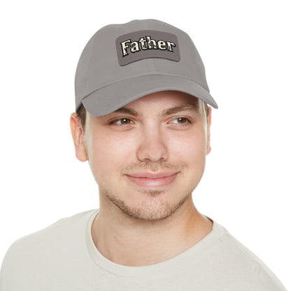 Father Leather Patch Dad Hat - Casual Cap for Dads