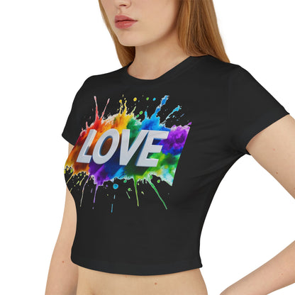 Pride baby tee  Colorful Love Women's Baby Tee - Pride and Positivity