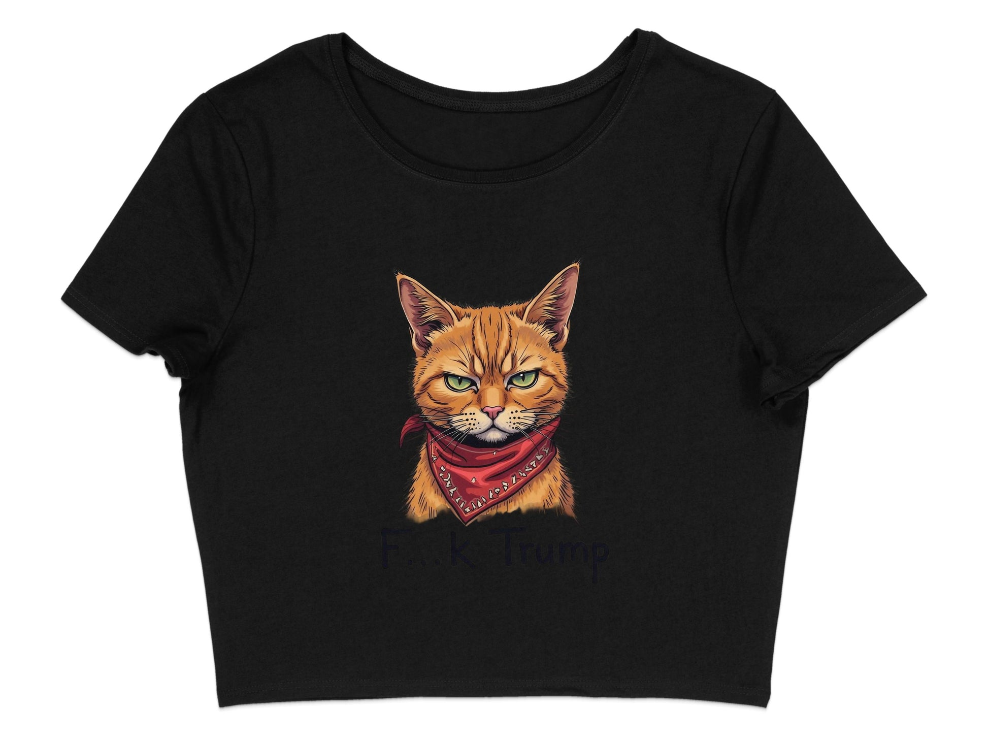 Cat with Bandana and Message Graphic T-Shirt product type