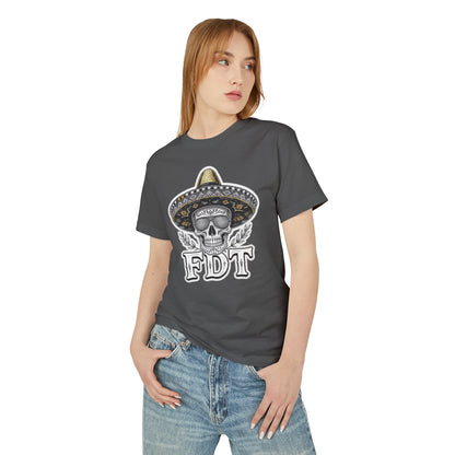FDT Anti Trump Shirt 100% Cotton. Skull Sombrero Tee — 'FDT' Vintage Day of the Dead Graphic Shirt