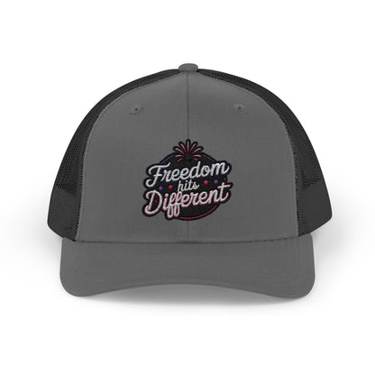 Freedom Hits Different Snapback Trucker Cap - Stylish Sportswear for Summer Activities