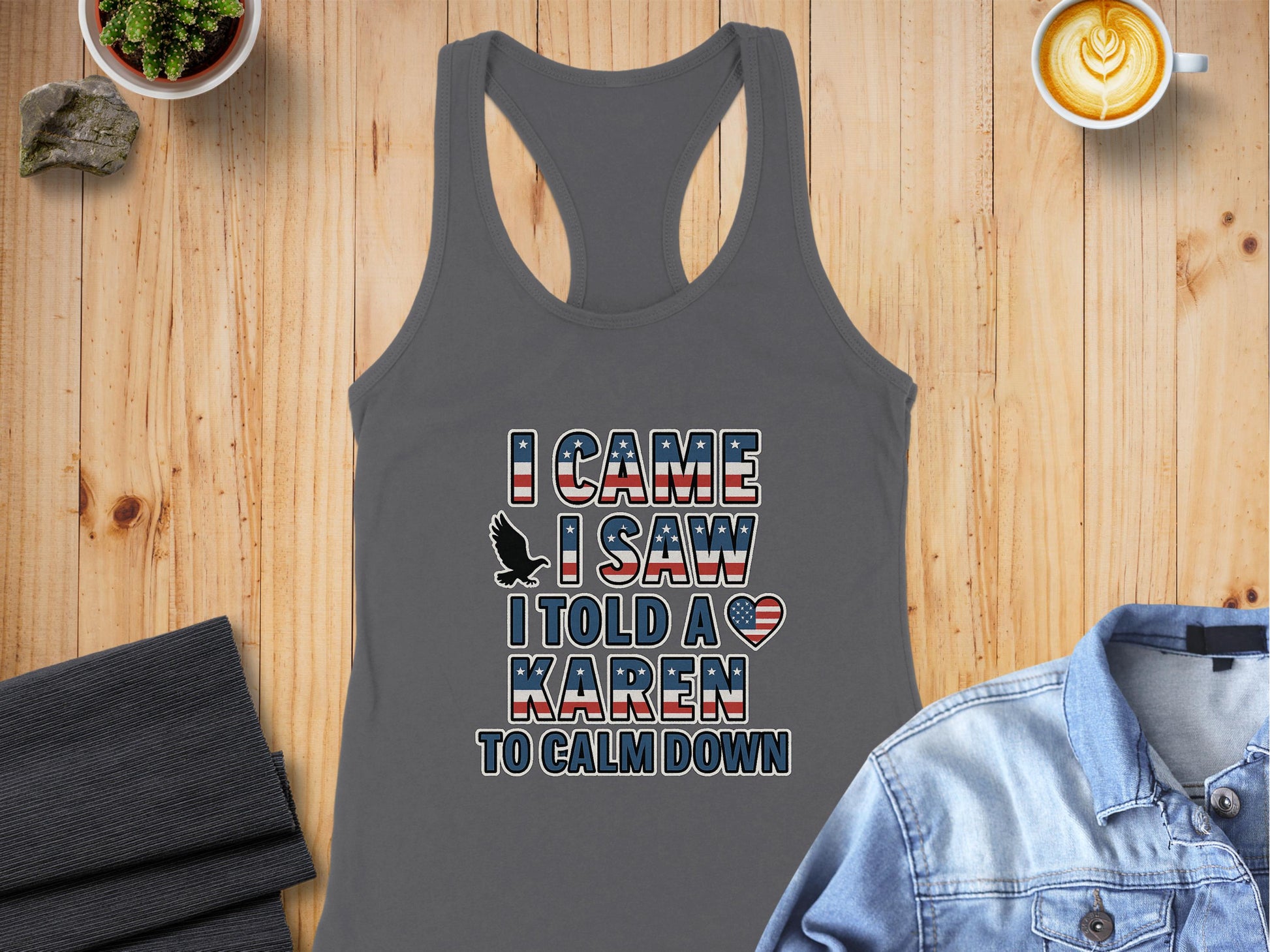 I Came I Saw I Told A Karen To Calm Down tank top product
