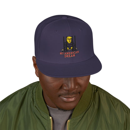 Anti Trump Hat, My American Dream Embroidered Snapback Hat - Stylish Cap for Everyday Wear, Perfect for Casual Outings, Birthdays, Streetwear Fashion, Gift for Him/Her