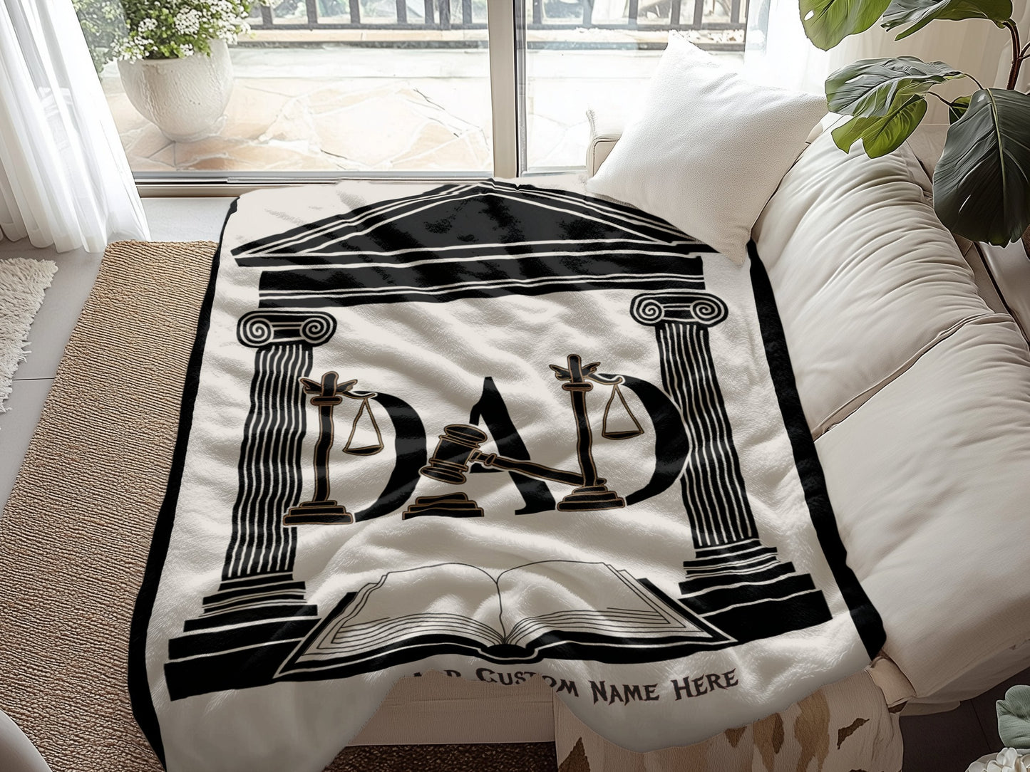Dad Personalized Courtroom Theme Blanket product