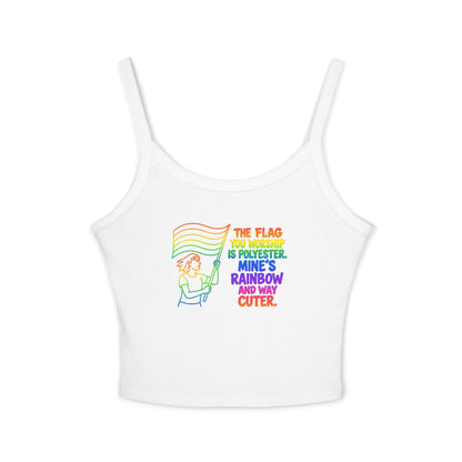 high quality Pride Rainbow Graphic Women's Spaghetti Strap Tank Top