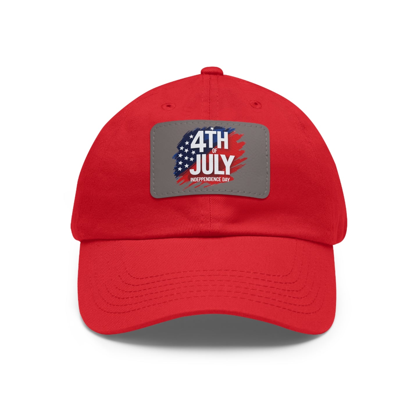 Patriotic Dad Hat with Leather Patch | 4th of July