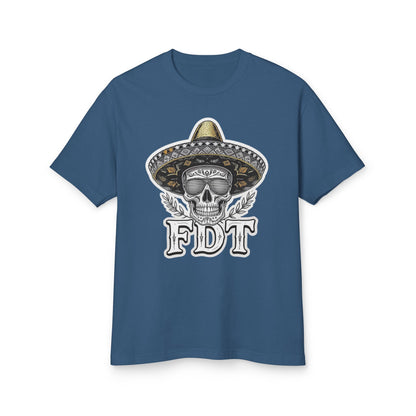 FDT Anti Trump Shirt 100% Cotton. Skull Sombrero Tee — 'FDT' Vintage Day of the Dead Graphic Shirt