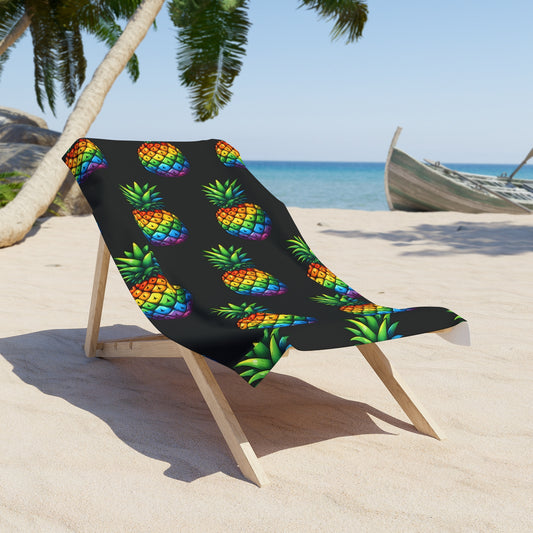 pride towell Vibrant Pineapple Beach Towel, Summer Beach Gear, Tropical Pool Accessories, Perfect for Vacations, Gift for Beach Lovers