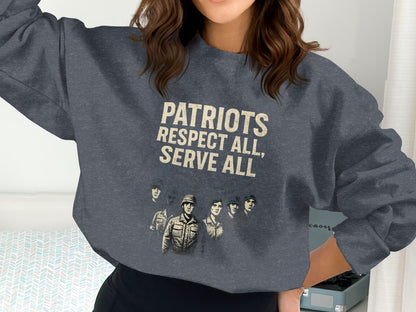 Patriots Respect All Serve All Graphic Sweatshirt product