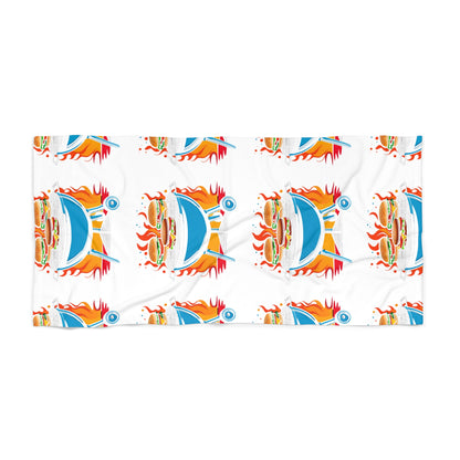 4th july towel Colorful Beach Towel with Vibrant Sailboat Design, Ideal for Summer, Pool Parties, Ocean Lovers, Vacation Essentials, Beach Days