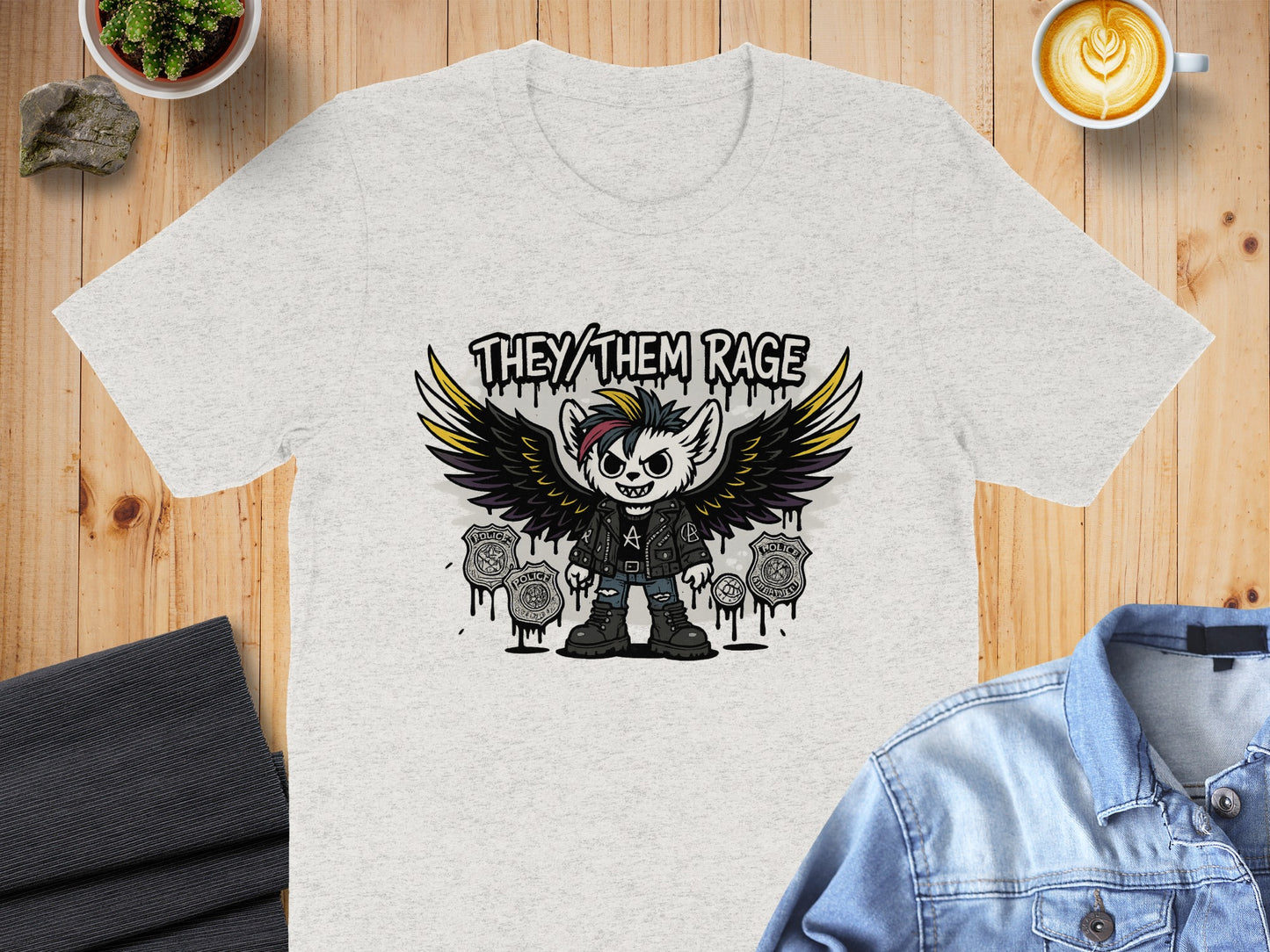 Edgy They/Them Rage Printed Graphic T-shirt product