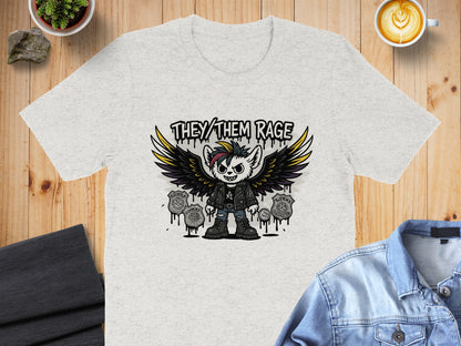 Edgy They/Them Rage Printed Graphic T-shirt product