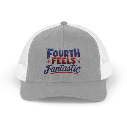 Fourth of July Celebration Snapback Cap - Patriotic Trucker Hat