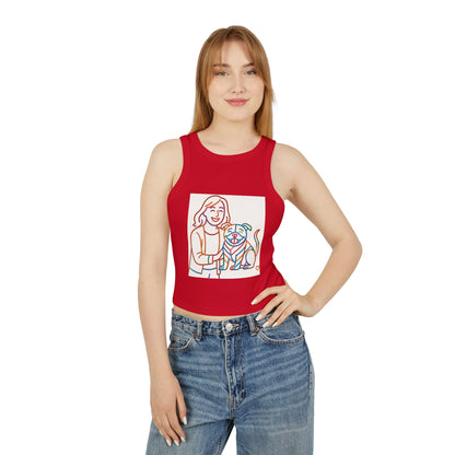 pride tank top Cute Dog Lover Racer Tank Top - Women's Micro Ribbed Crop Tee