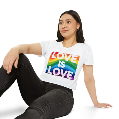 Pride corp top Rainbow Love is Love Crop Top for Festivals