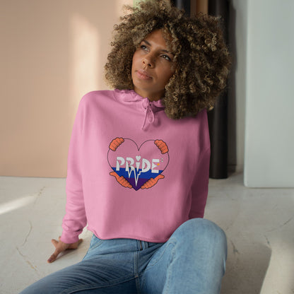 Pride Crop Hoodie, LGTBQ Gift, Summer Wardrobe, Casual Wear, Colorful Hoodie, Pride Month Apparel