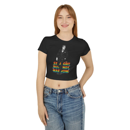 Straight But Not Narrow Women's Baby Tee - Fun and Inclusive Graphic Top