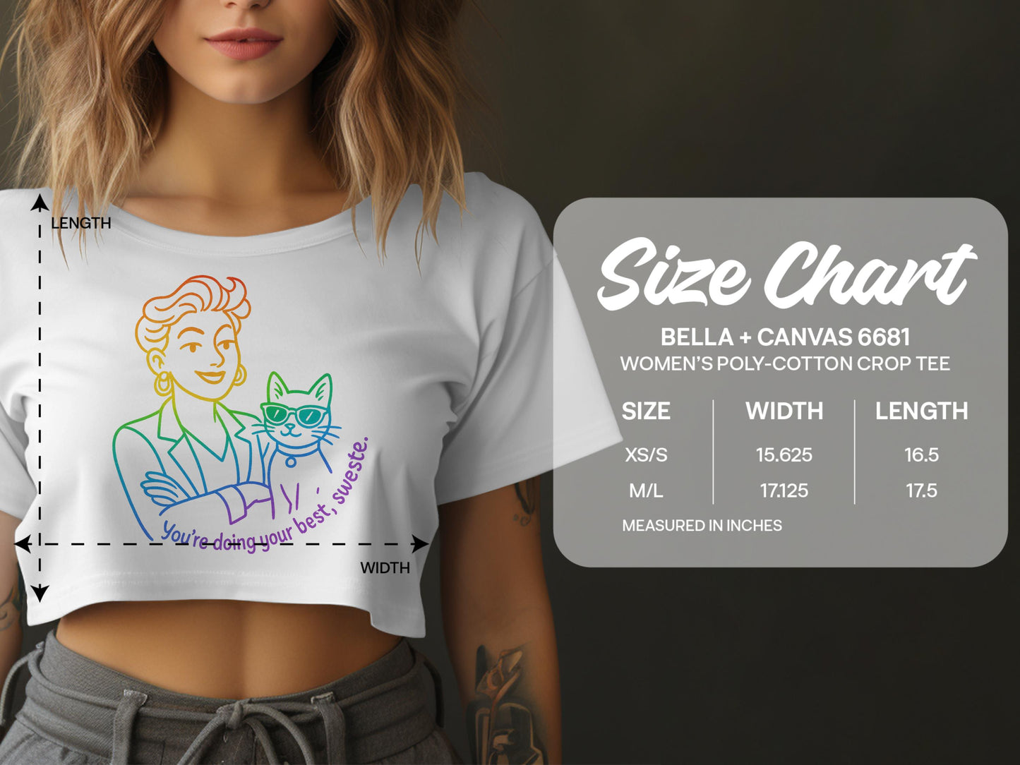 You're Doing Your Best Sweetie Crop Tee product