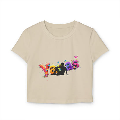 Pride Women&#039;s Baby Tee - Queer AF Rainbow Floral Design