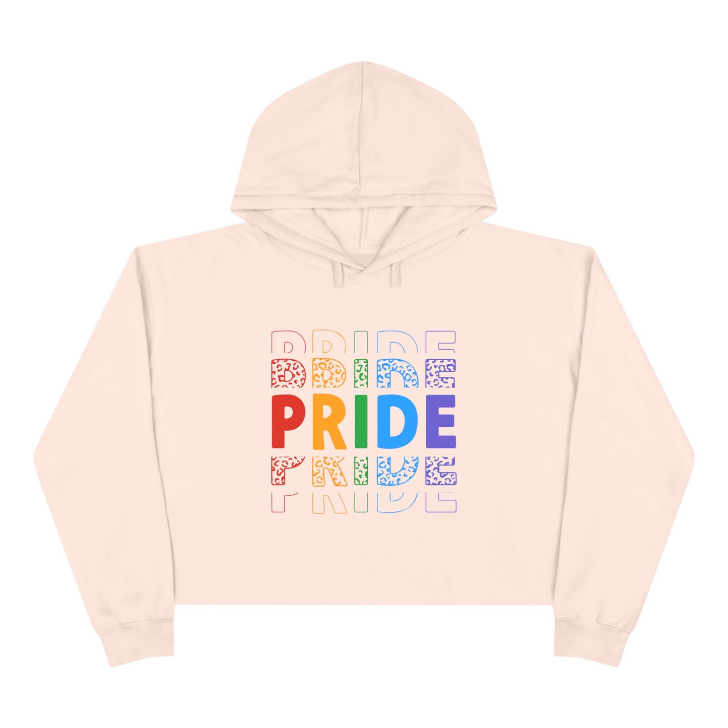 Pride Rainbow Crop Hoodie | LGBTQ+ Fashion, Cute Streetwear, Summer Style, Gift for Pride Month, Casual Outfit