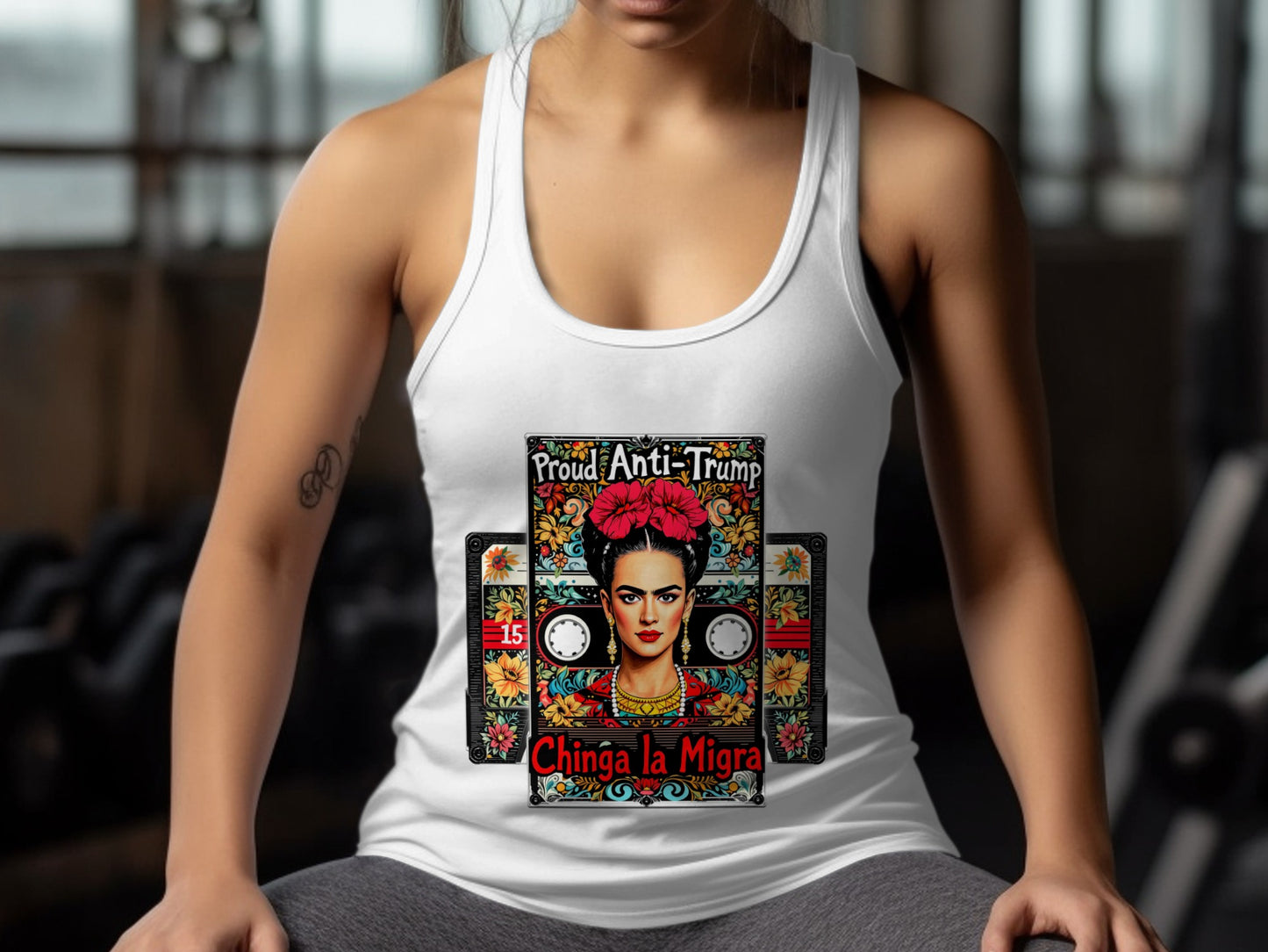 Proud Anti Trump Chinga la Migra Tank Top