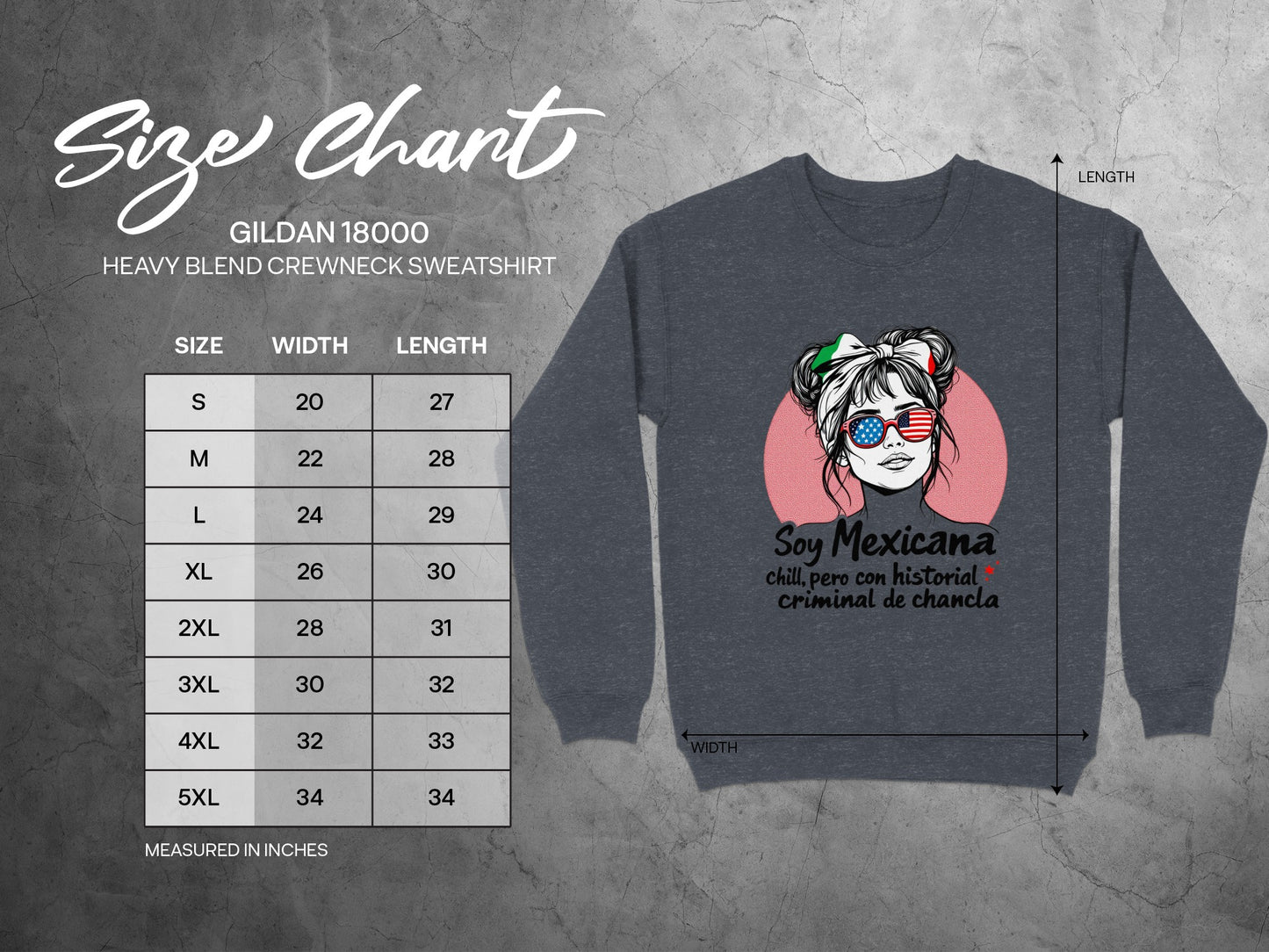 Soy Mexicana Cartoon Graphic Print Casual Sweatshirt product