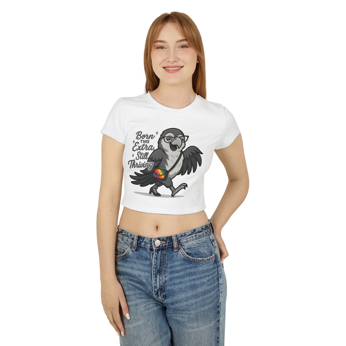 Born This Extra Baby Tee - Cute Pride Shirt for Confident Women