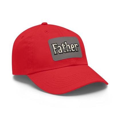 Father Leather Patch Dad Hat - Casual Cap for Dads