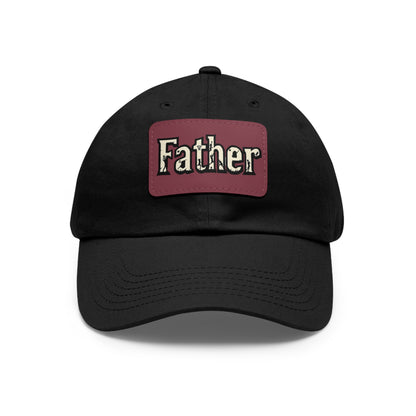 Father Leather Patch Dad Hat - Casual Cap for Dads