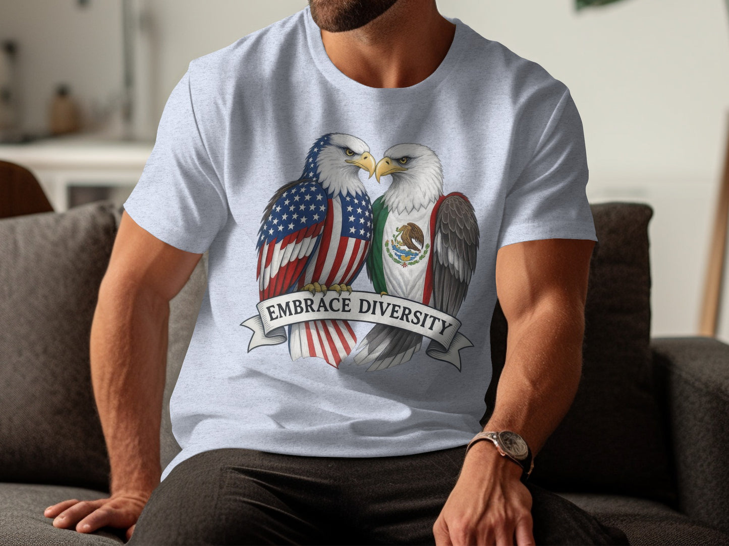 Embrace Diversity Patriotic Eagles T-Shirt product