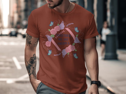 Together We Are America Floral and Butterfly Print Shirt